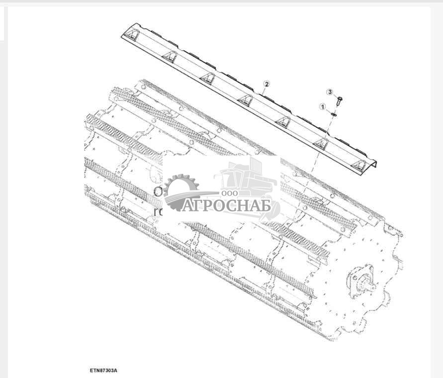 Вставки цилиндра молотилки 